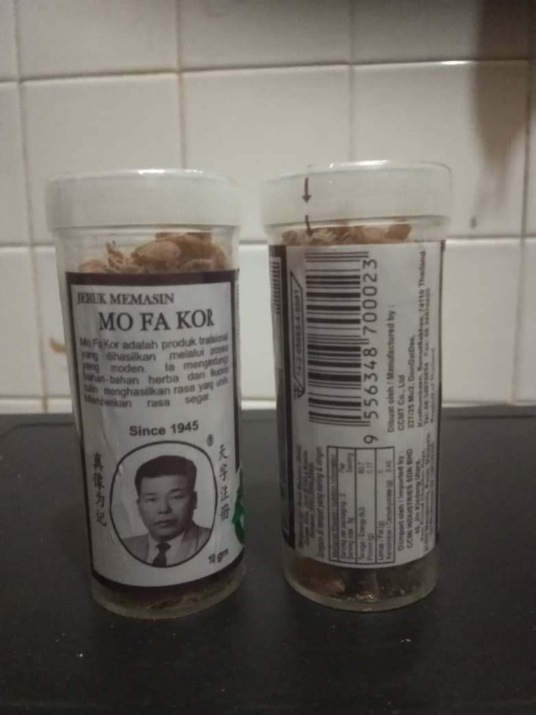 Jeruk Memasin Mo Fa Kor 10gm Jeruk Memasin Mo Fa Kor 10gm
